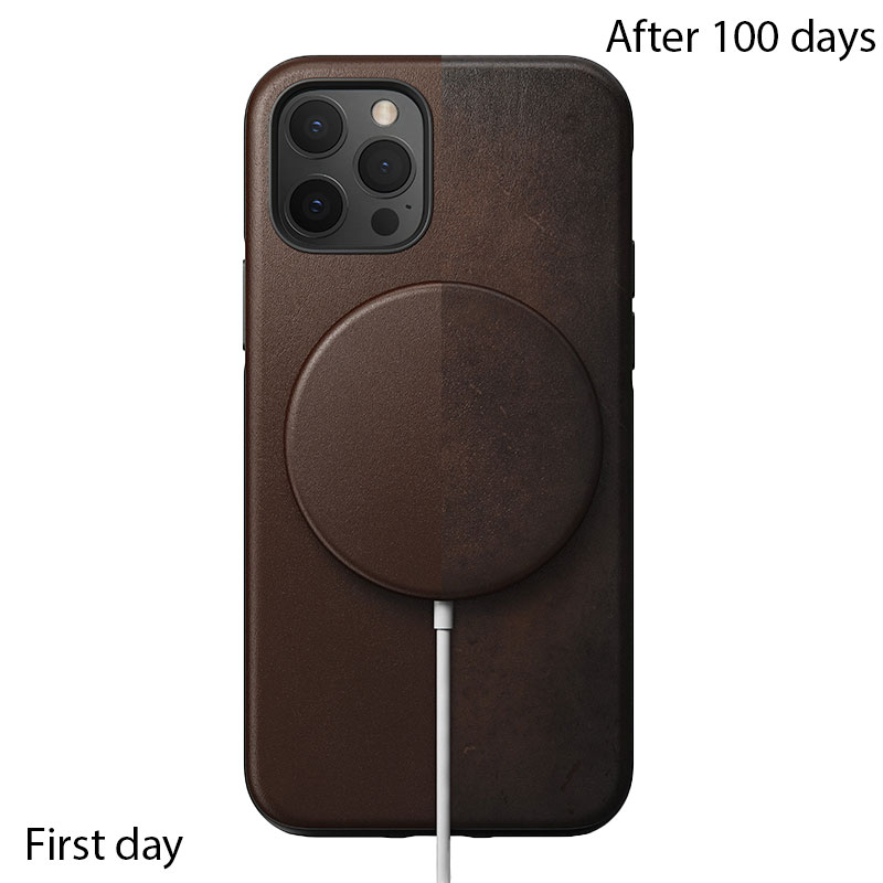 Nomad kryt Leather Case pro MagSafe - Rustic Brown