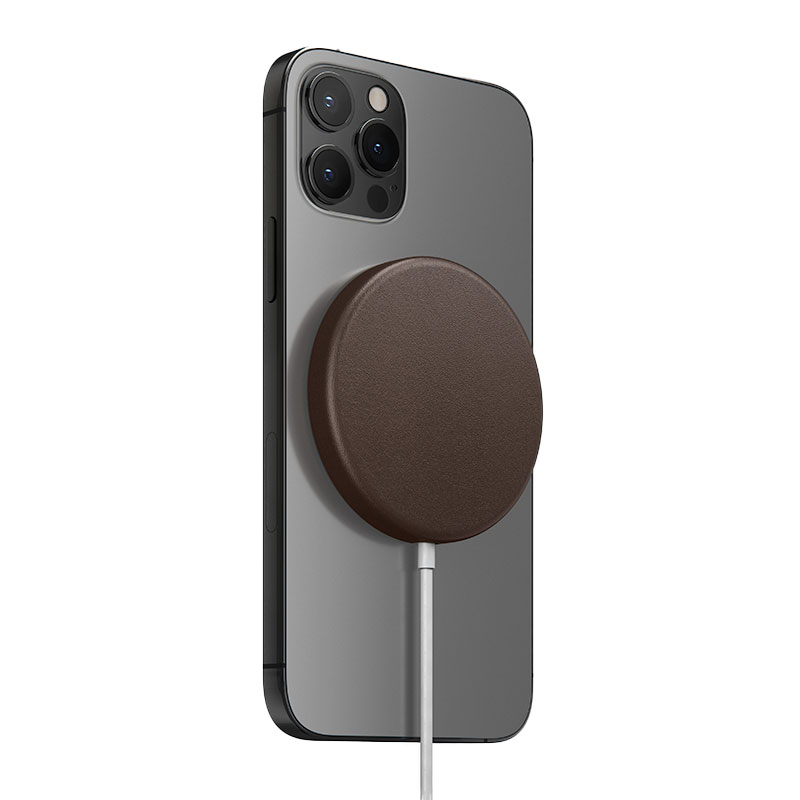 Nomad kryt Leather Case pro MagSafe - Rustic Brown