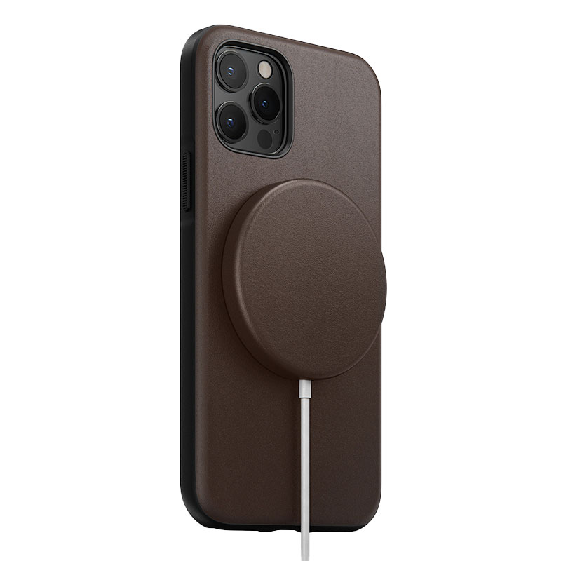 Nomad kryt Leather Case pro MagSafe - Rustic Brown