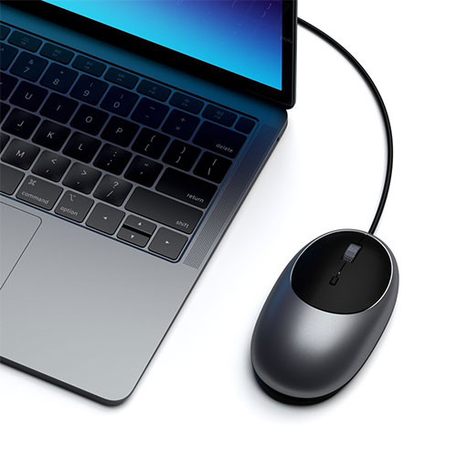Satechi myš C1 USB-C Wired Mouse - Space Gray
