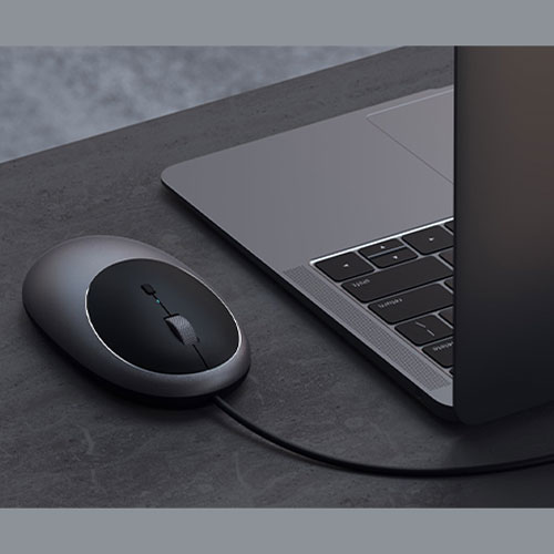 Satechi myš C1 USB-C Wired Mouse - Space Gray