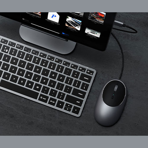 Satechi myš C1 USB-C Wired Mouse - Space Gray