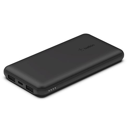Belkin Boost Charge 3-Port Powerbank 10K + USB-A to USB-C kábel - Black