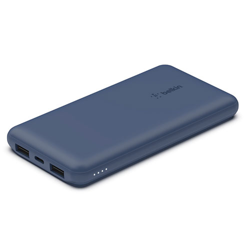 Belkin Boost Charge 3-Port Powerbank 10K + USB-A to USB-C kábel - Blue