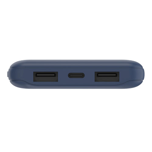 Belkin Boost Charge 3-Port Powerbank 10K + USB-A to USB-C kábel - Blue
