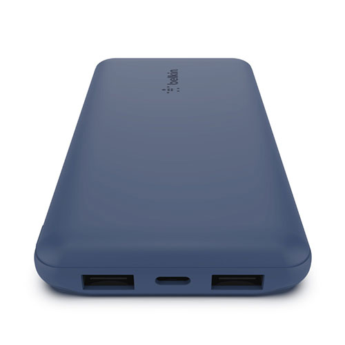 Belkin Boost Charge 3-Port Powerbank 10K + USB-A to USB-C kábel - Blue