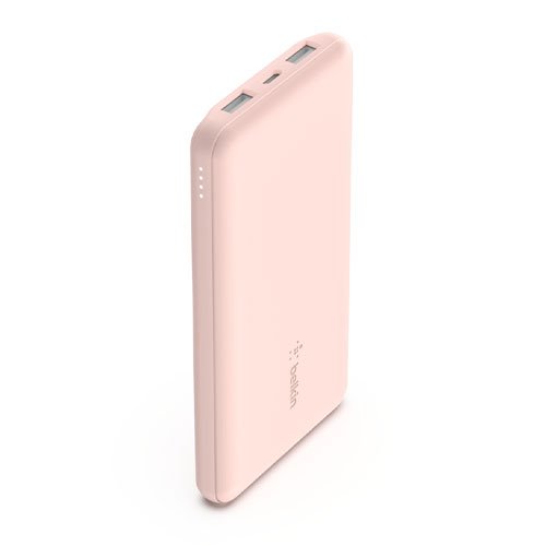 Belkin Boost Charge 3-Port Powerbank 10K + USB-A to USB-C kábel - Rose Gold