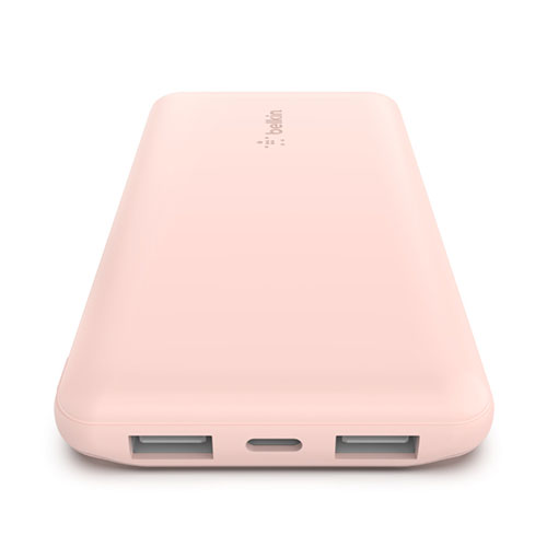 Belkin Boost Charge 3-Port Powerbank 10K + USB-A to USB-C kábel - Rose Gold