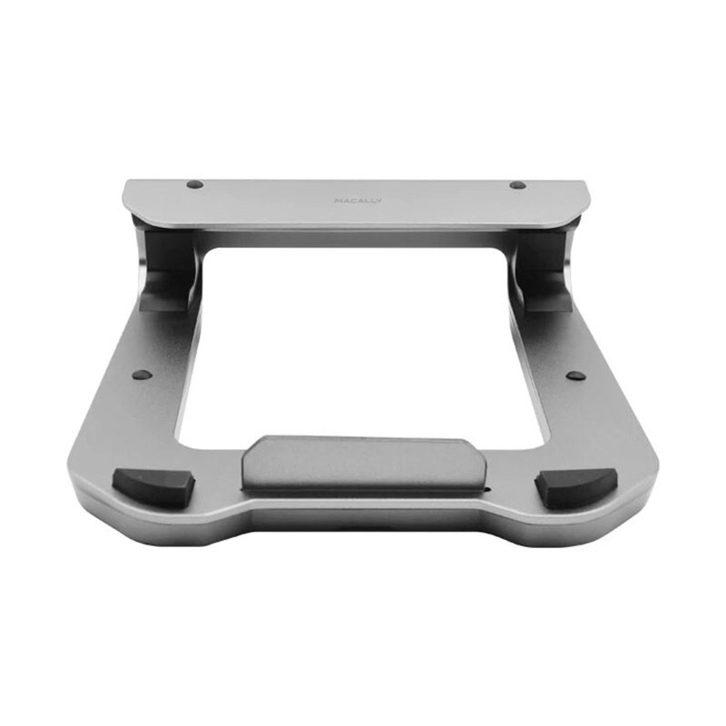 Macally stojan Laptop Riser with 4-Port USB 3.0 and RGB Lighting  - Silver Aluminium