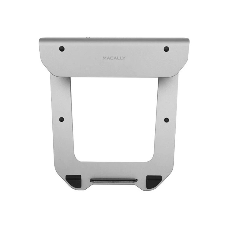 Macally stojan Laptop Riser with 4-Port USB 3.0 and RGB Lighting  - Silver Aluminium