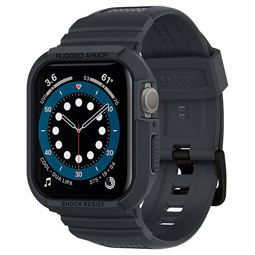 Spigen kryt Rugged Armor Pro pre Apple Watch 4/5/6/7/8/SE 44/45mm - Charcoal Gray