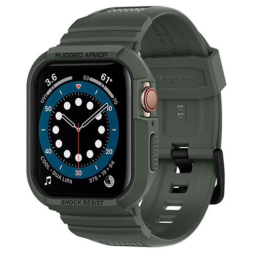 Spigen kryt Rugged Armor Pro pre Apple Watch 4/5/6/7/8/SE 44/45mm - Military Green