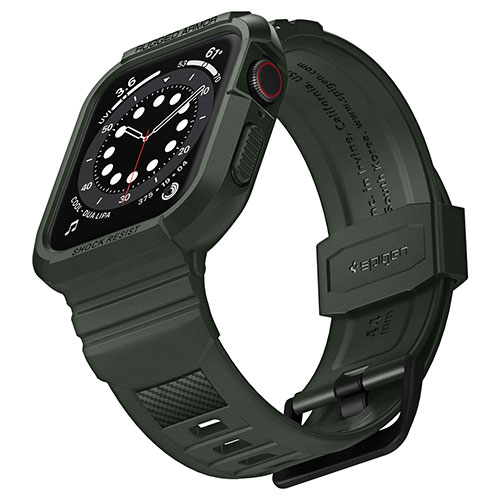 Spigen kryt Rugged Armor Pro pre Apple Watch 4/5/6/7/8/SE 44/45mm - Military Green