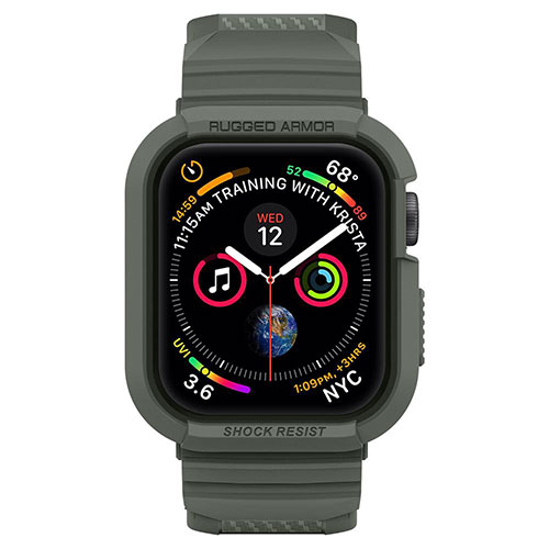 Spigen kryt Rugged Armor Pro pre Apple Watch 4/5/6/7/8/SE 44/45mm - Military Green
