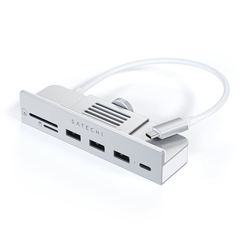 Satechi USB-C Clamp Hub pre 24" iMac 2021 & 2023 - Silver Aluminium