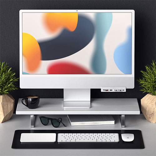 Satechi USB-C Clamp Hub pre 24" iMac 2021 & 2023 - Silver Aluminium