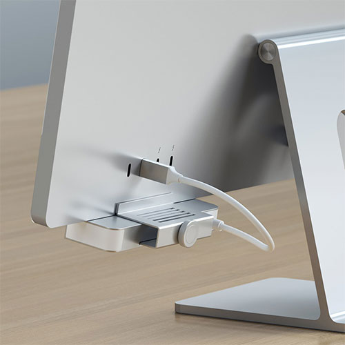 Satechi USB-C Clamp Hub pre 24" iMac 2021 & 2023 - Silver Aluminium