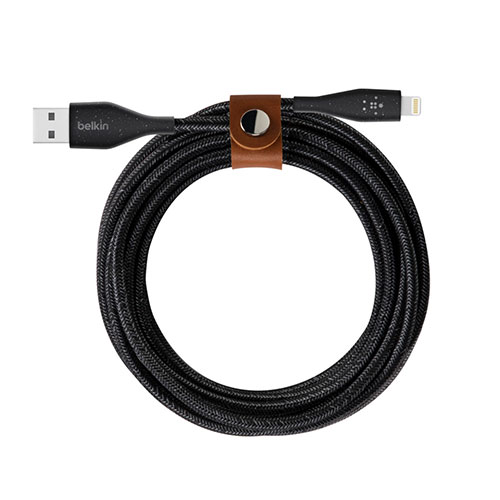 Belkin kábel DuraTek Plus USB to Lightning with Strap 1.2m - Black