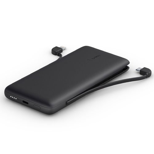 Belkin Boost Charge Plus USB-C Powerbank 10K with Integrated Cables-Black
