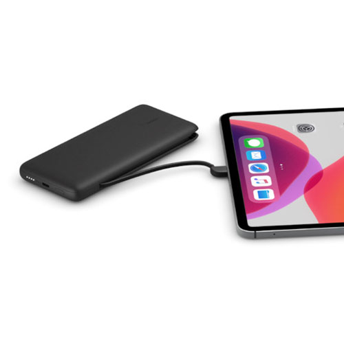Belkin Boost Charge Plus USB-C Powerbank 10K with Integrated Cables-Black