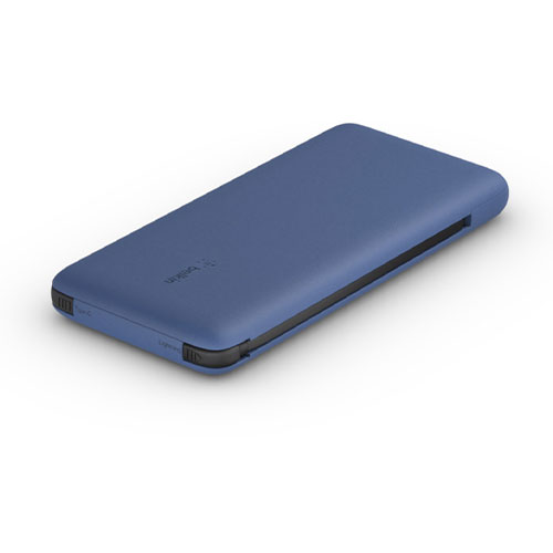 Belkin Boost Charge Plus USB-C Powerbank 10K with Integrated Cables-Blue