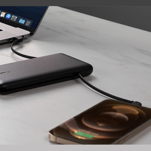 Belkin Boost Charge Plus USB-C Powerbank 10K with Integrated Cables-Blue