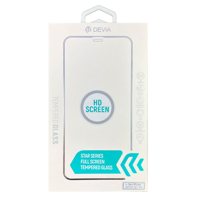 Devia ochranné sklo Star Series Full Screen pro iPhone 13/13 Pro - Black Frame