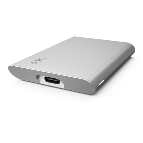 LaCie Portable SSD 500GB USB-C - Moon Silver