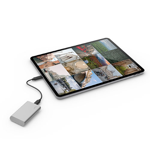 LaCie Portable SSD 500GB USB-C - Moon Silver