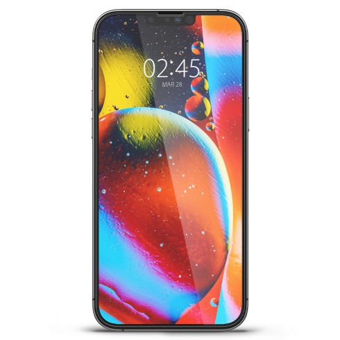 Spigen ochranné sklo GLAS.tR Slim HD pre iPhone 13 Pro Max - Black Frame