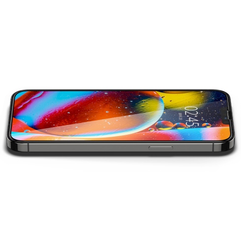 Spigen ochranné sklo GLAS.tR Slim HD pre iPhone 13 Pro Max - Black Frame