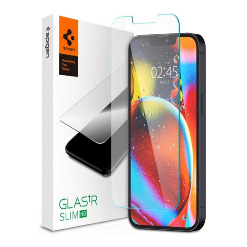 Spigen ochranné sklo GLAS.tR Slim HD pre iPhone 13 mini - Clear