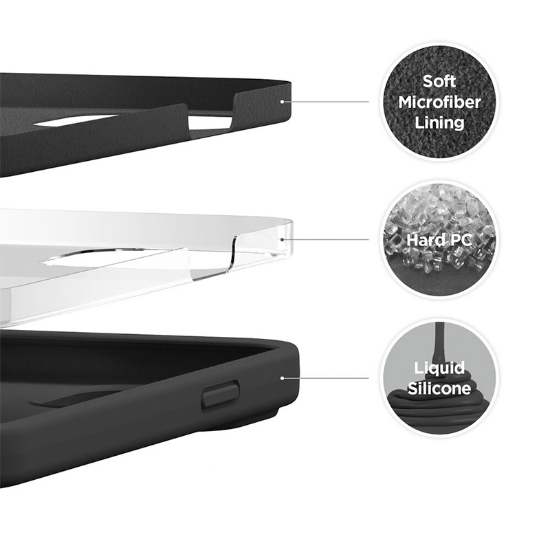 Elago kryt Silicone Case pre iPhone 13 - Black