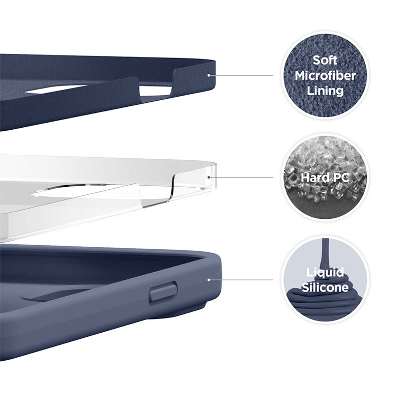 Elago kryt Silicone Case pre iPhone 13 - Jean Indigo