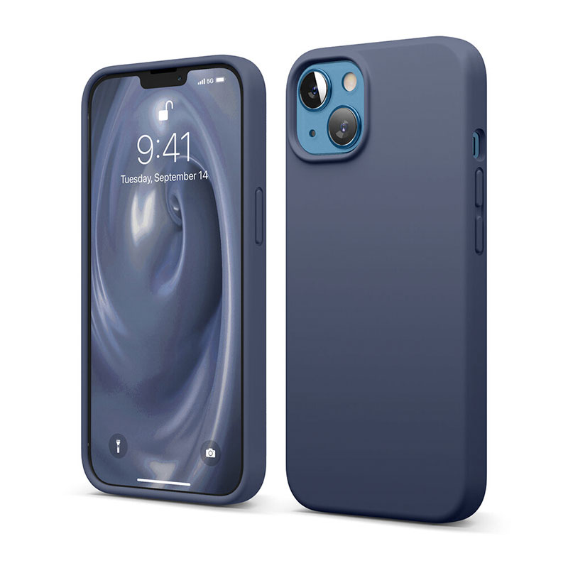 Elago kryt Silicone Case pre iPhone 13 - Jean Indigo
