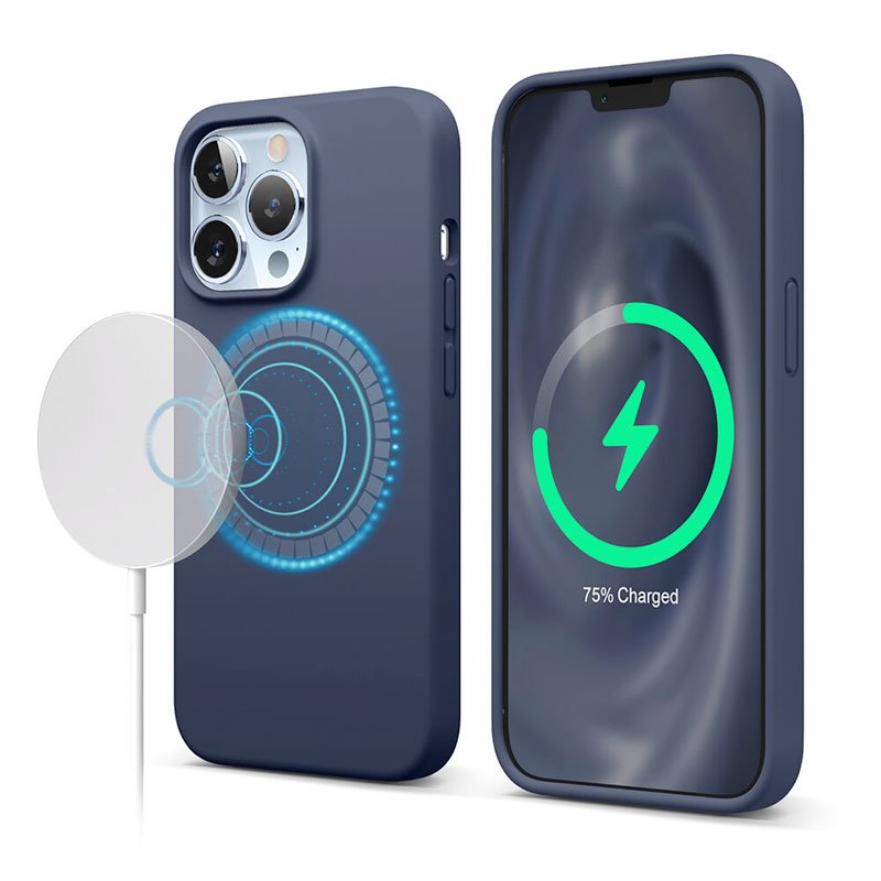 Elago kryt Silicone Case Magsafe pre iPhone 13 Pro - Jean Indigo