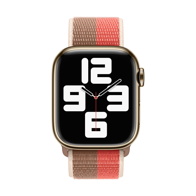 Apple Watch 41mm Pink Pomelo/Tan Sport Loop - Regular