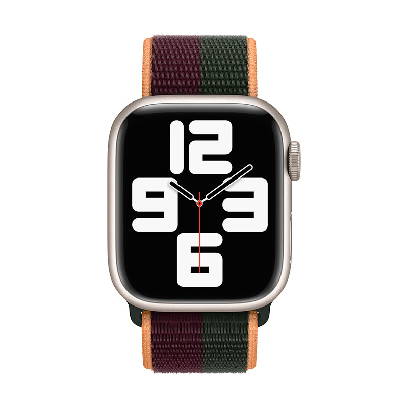 Apple Watch 41mm Dark Cherry/Forest Green Sport Loop-Regular