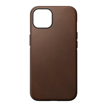 Nomad kryt Modern Leather Case Magsafe pre iPhone 13 - Rustic Brown