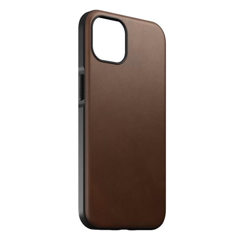 Nomad kryt Modern Leather Case Magsafe pre iPhone 13 - Rustic Brown