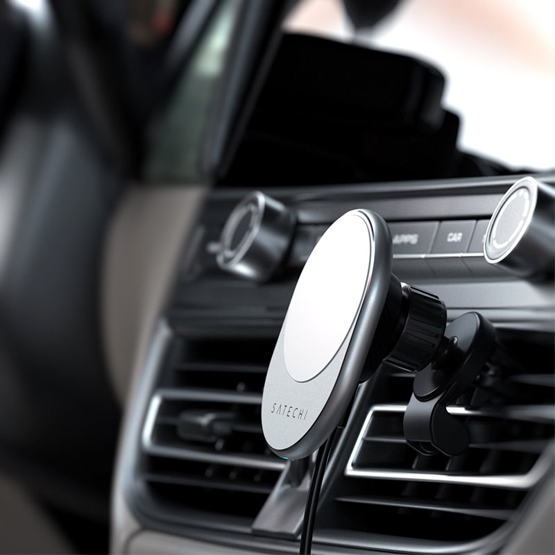Satechi Magnetic Wireless Car Charger - Space Gray