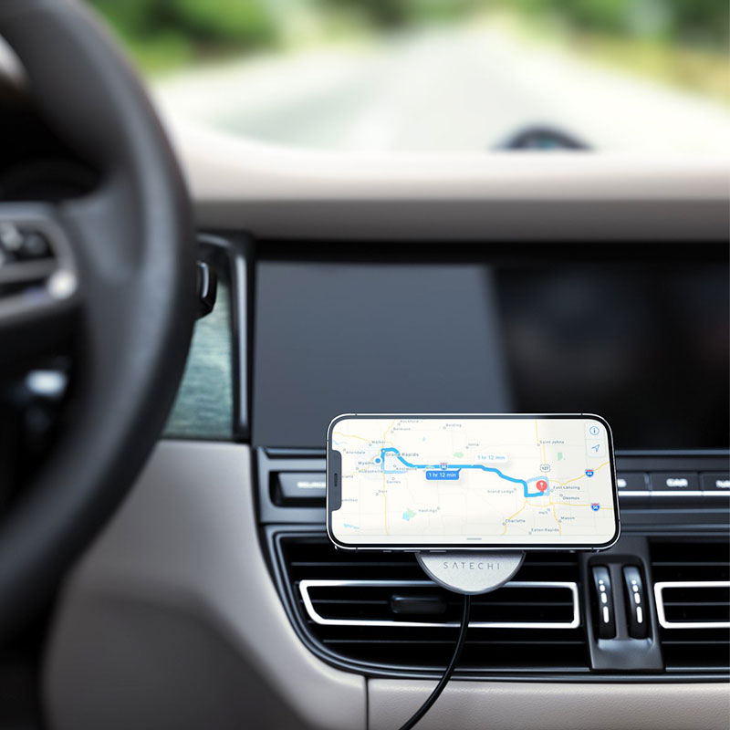 Satechi Magnetic Wireless Car Charger - Space Gray
