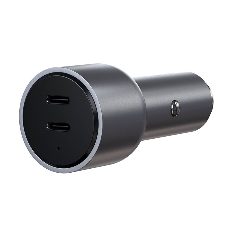 Satechi 40W Dual USB-C PD Car Charger - Space Gray