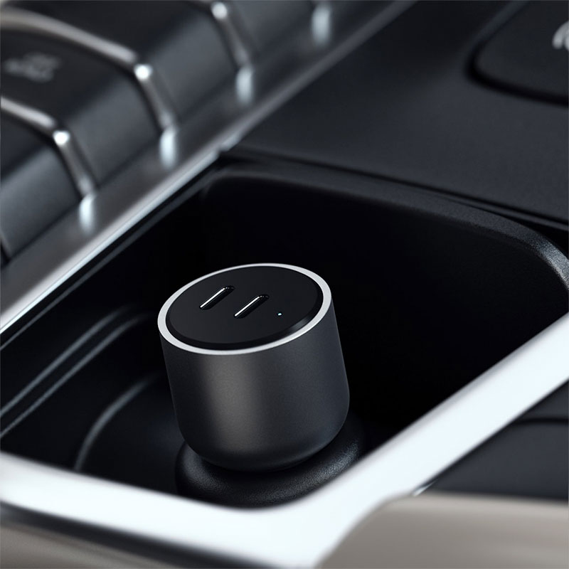 Satechi 40W Dual USB-C PD Car Charger - Space Gray