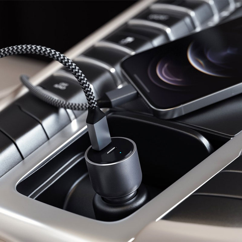 Satechi 40W Dual USB-C PD Car Charger - Space Gray
