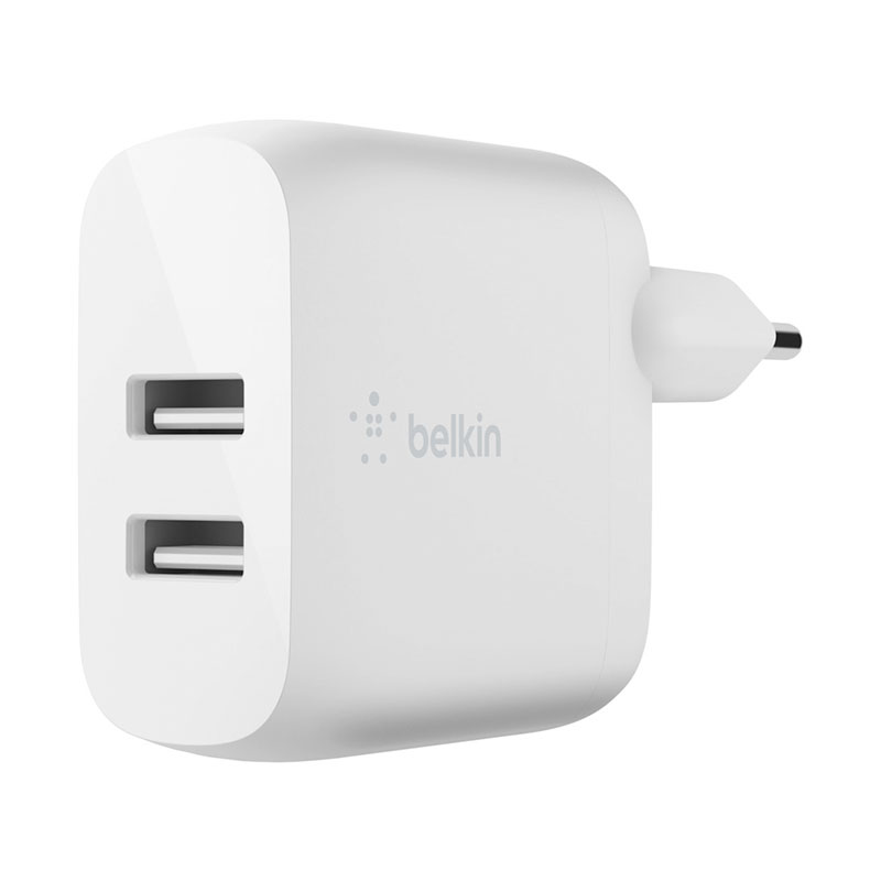 Belkin Boost Charge Dual USB-A Wall Charger 24W - White