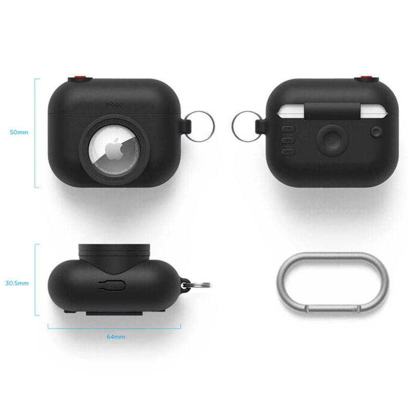 Elago puzdro Snapshot Case pre Airpods Pro/Airtag - Black