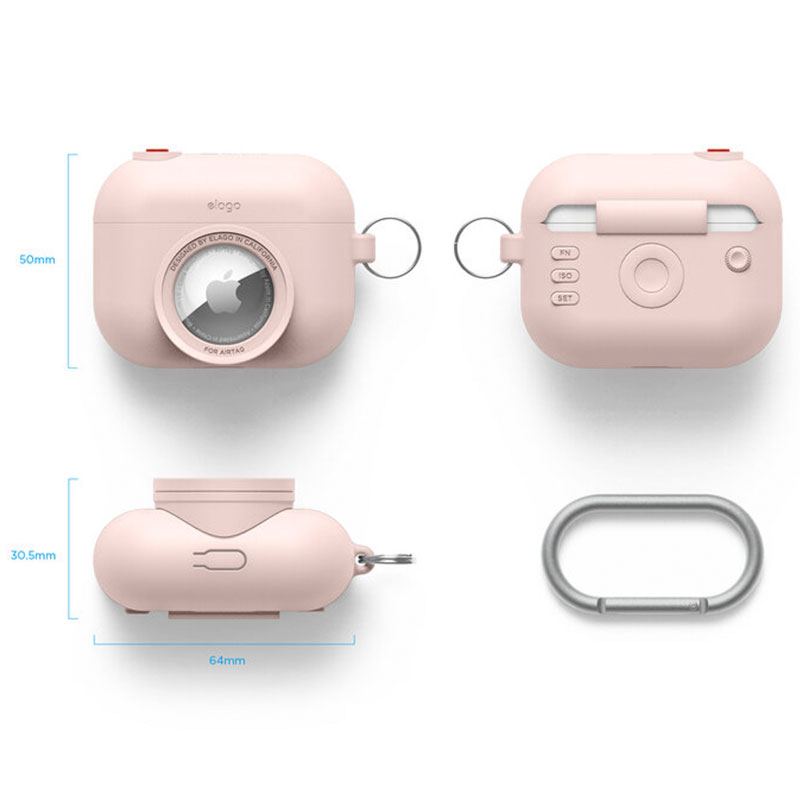 Elago puzdro Snapshot Case pre Airpods Pro/Airtag - Sand Pink