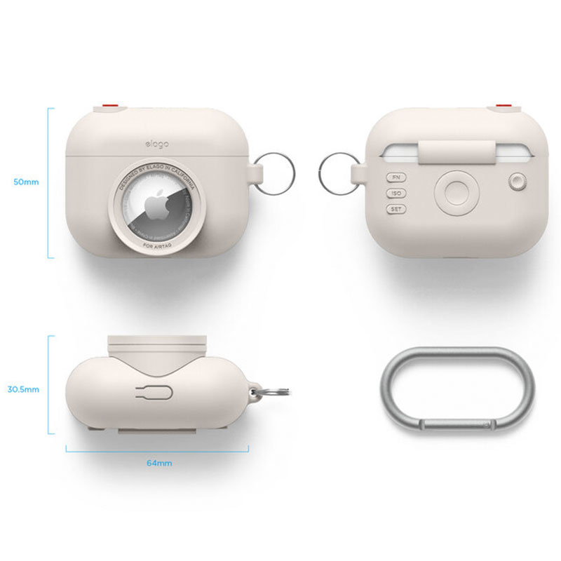 Elago puzdro Snapshot Case pre Airpods Pro/Airtag - Stone
