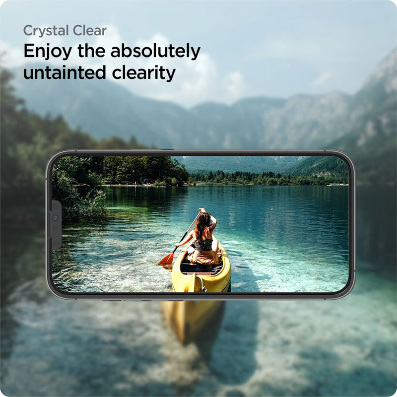 Spigen ochranné sklo Glas.tR AlignMaster pre iPhone 14 Plus/|13 Pro Max 2 ks - Black Frame